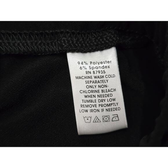 Simonton Says Designed by George Black Elastic Waist Polyester Dress Pants Slack - Picture 4 of 7